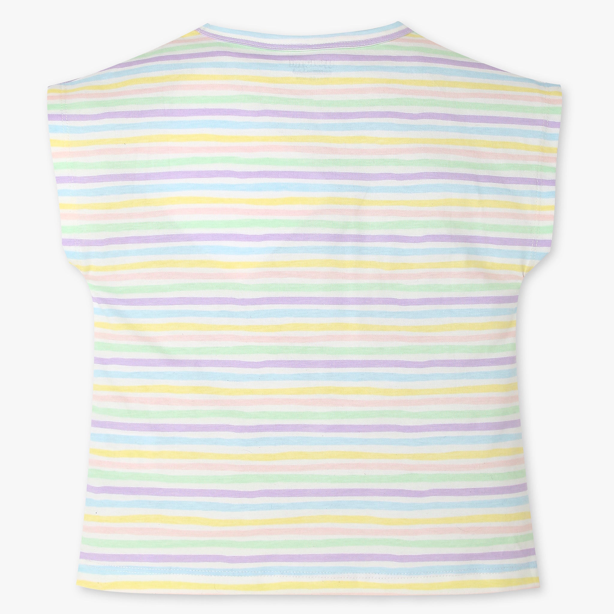 Girls Cotton Striped Weekend T-Shirt