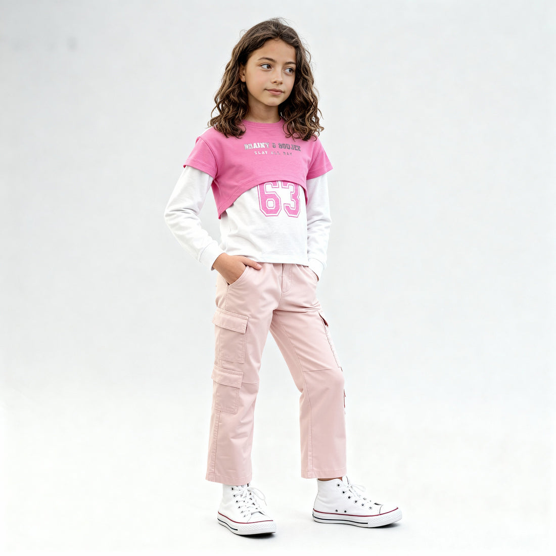 Girls Cotton Graphic Weekend T-Shirt