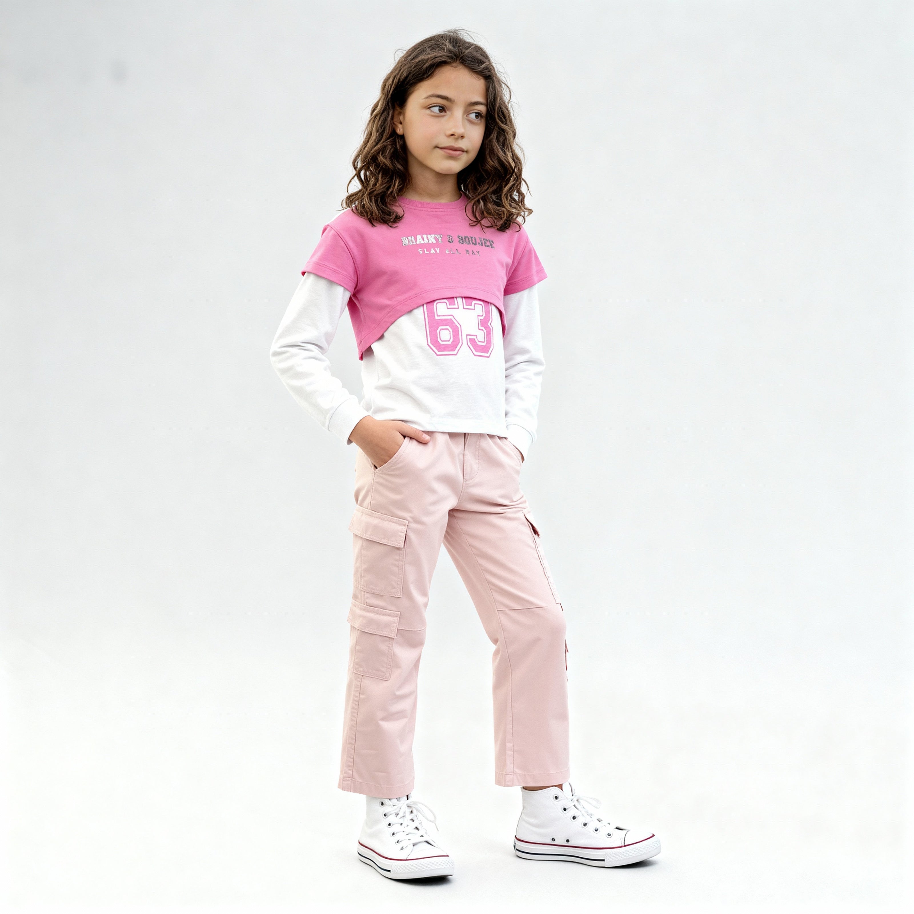 Girls Cotton Graphic Weekend T-Shirt