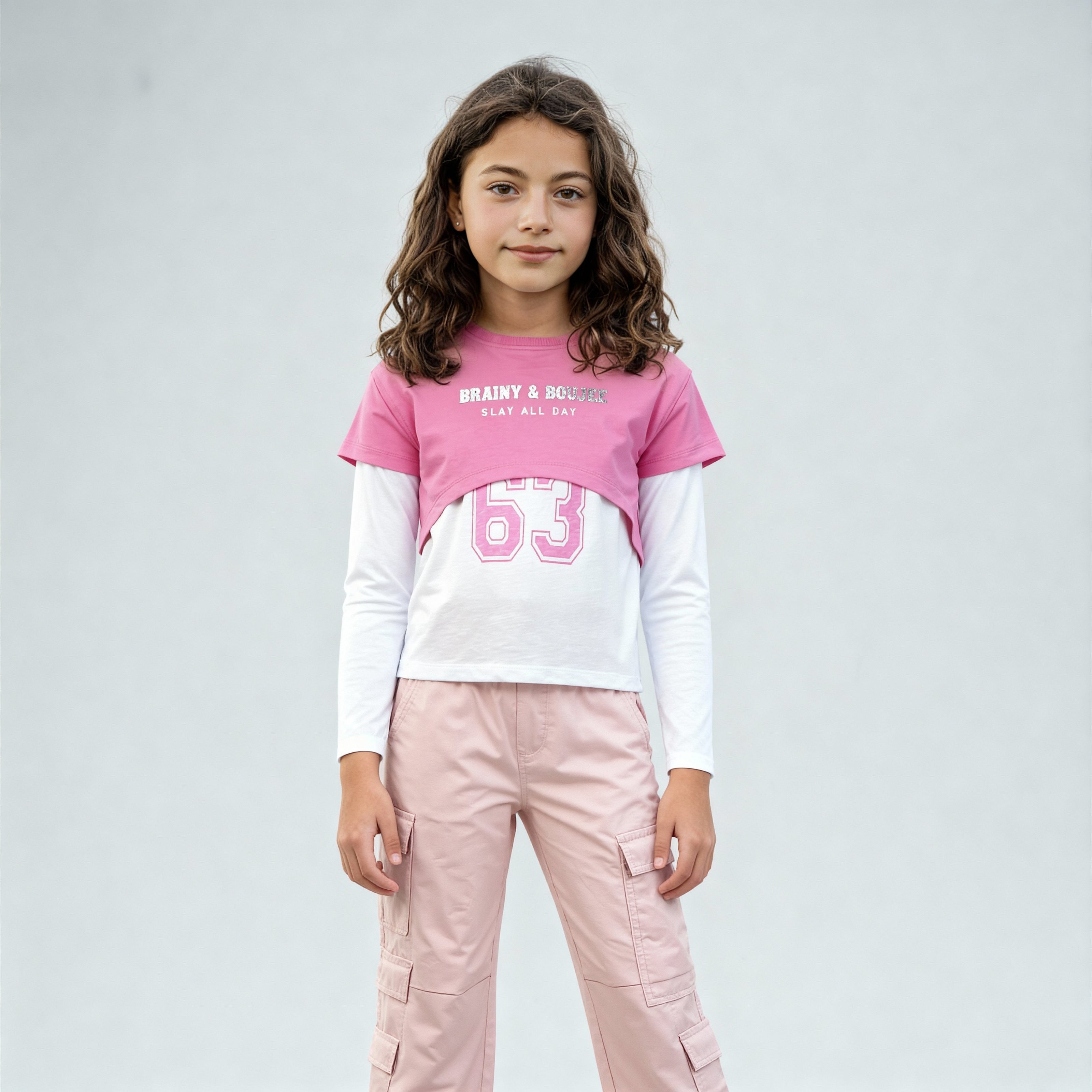 Girls Cotton Graphic Weekend T-Shirt