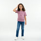 Girls Cotton Crew Neck T-Shirt