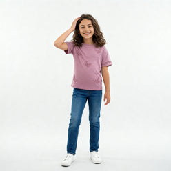 Girls Cotton Crew Neck T-Shirt