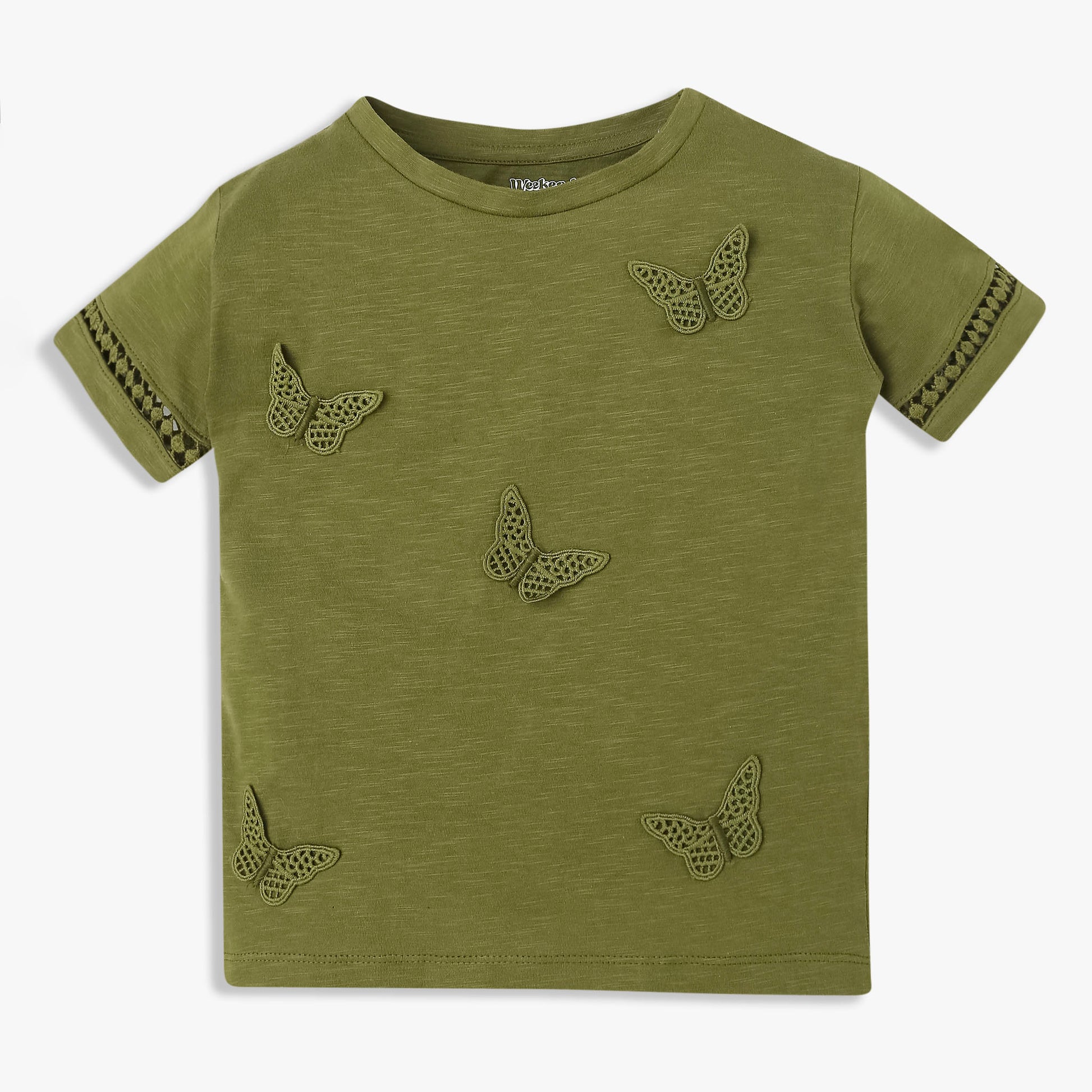 Girls Cotton Crew Neck T-Shirt
