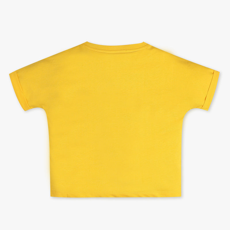 Buy Girls Boxy Fit Solid Short Sleeve T-Shirt  - Style Union