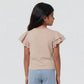 Girls Cotton Embroidered Weekend T-Shirt