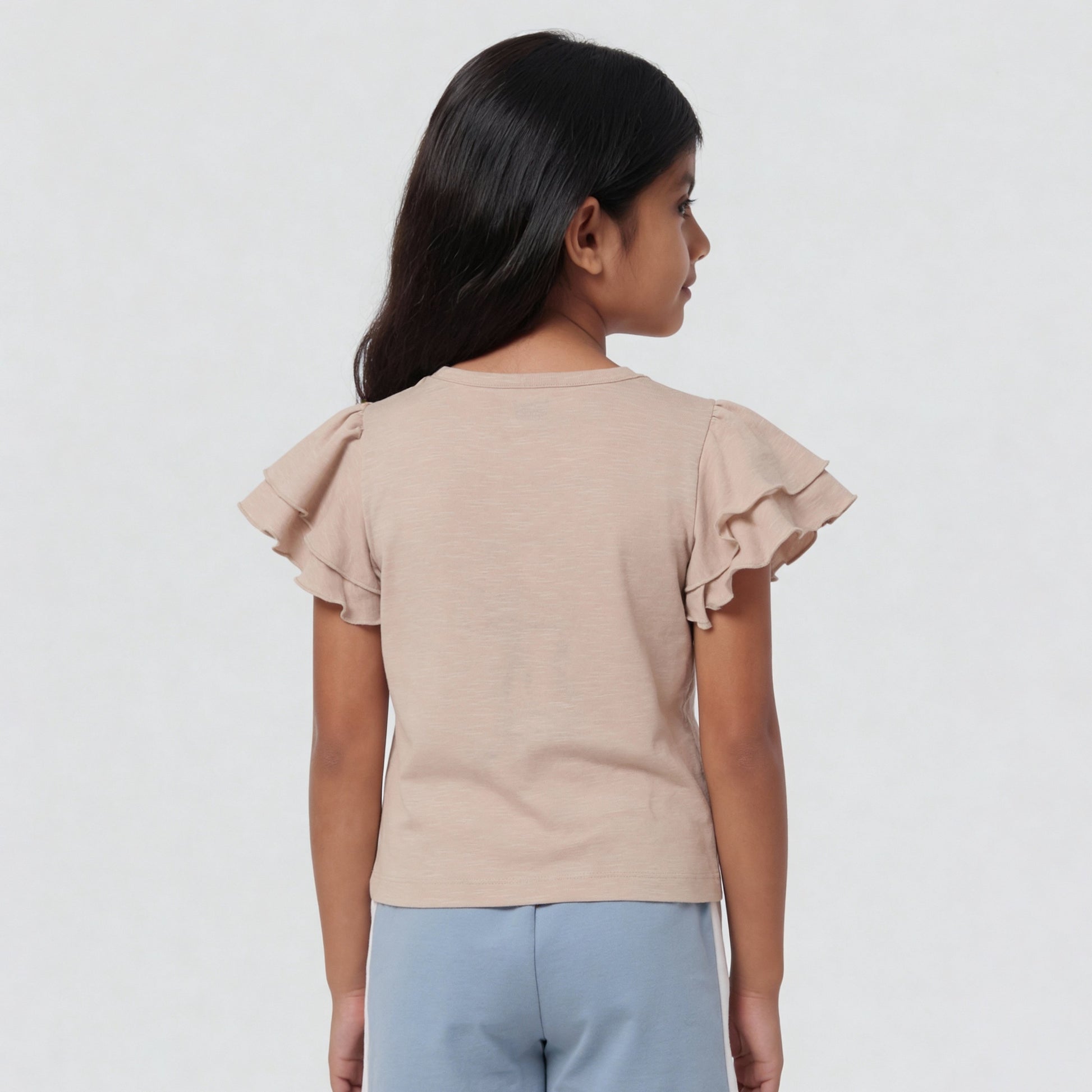 Girls Cotton Embroidered Weekend T-Shirt