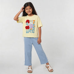 Girls Cotton Printed Weekend T-Shirt