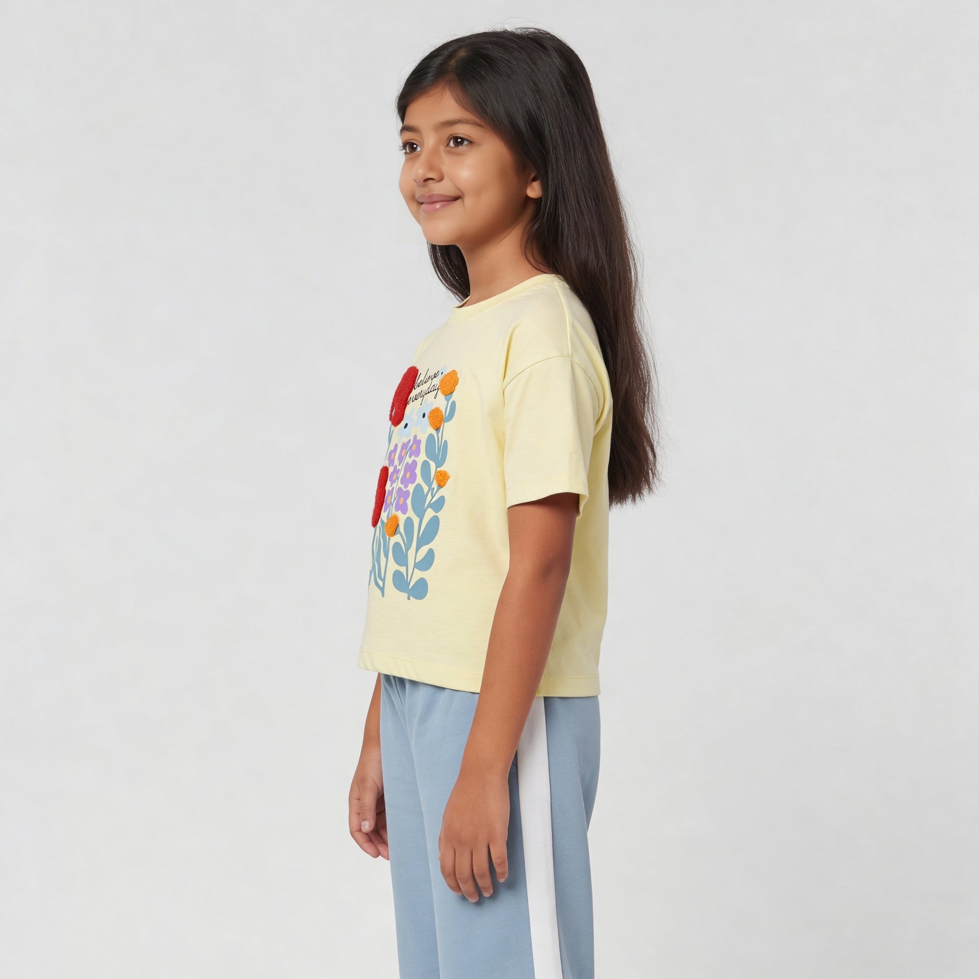 Girls Cotton Printed Weekend T-Shirt