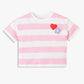 Girls Cotton Striped Weekend T-Shirt