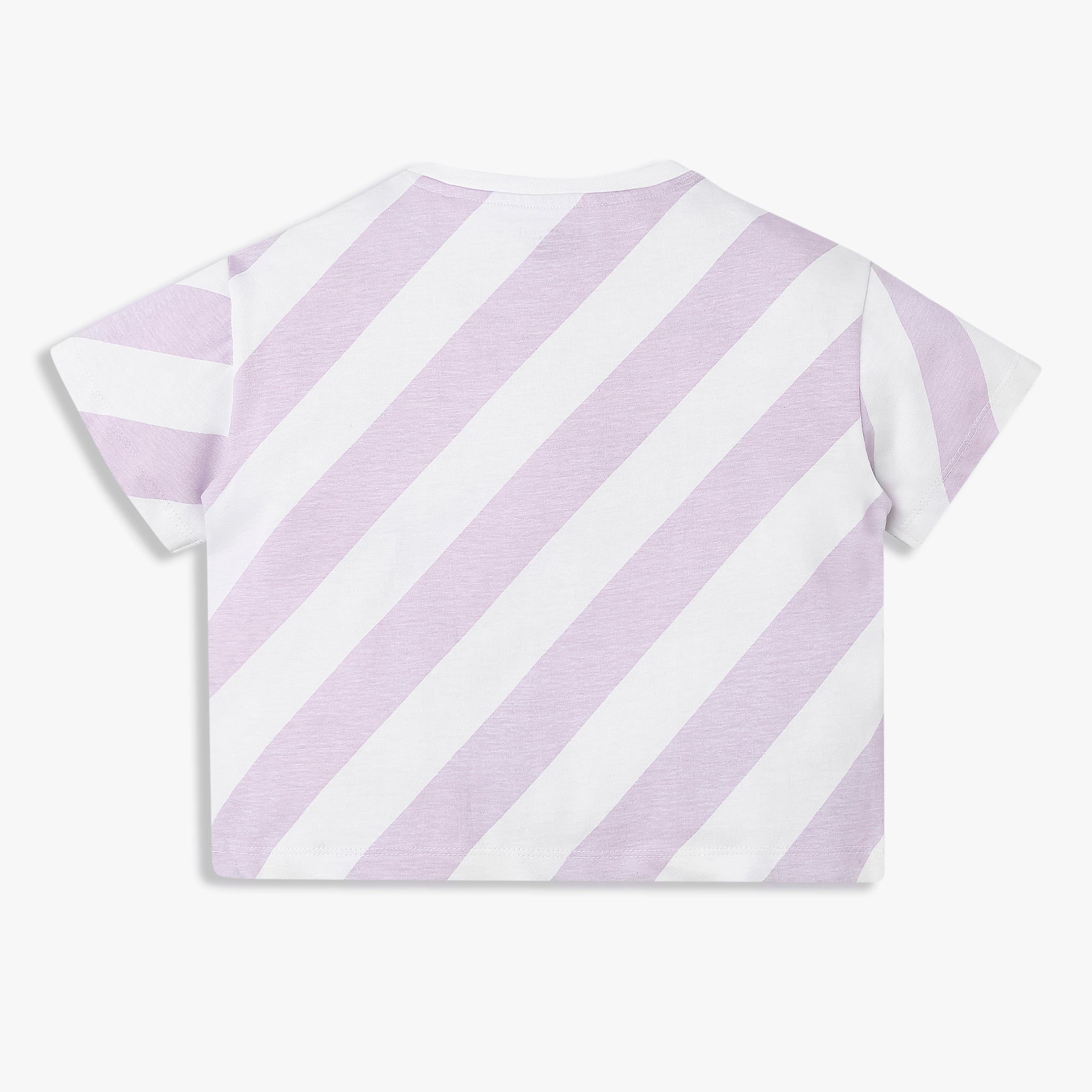 Girls Cotton Striped Weekend T-Shirt
