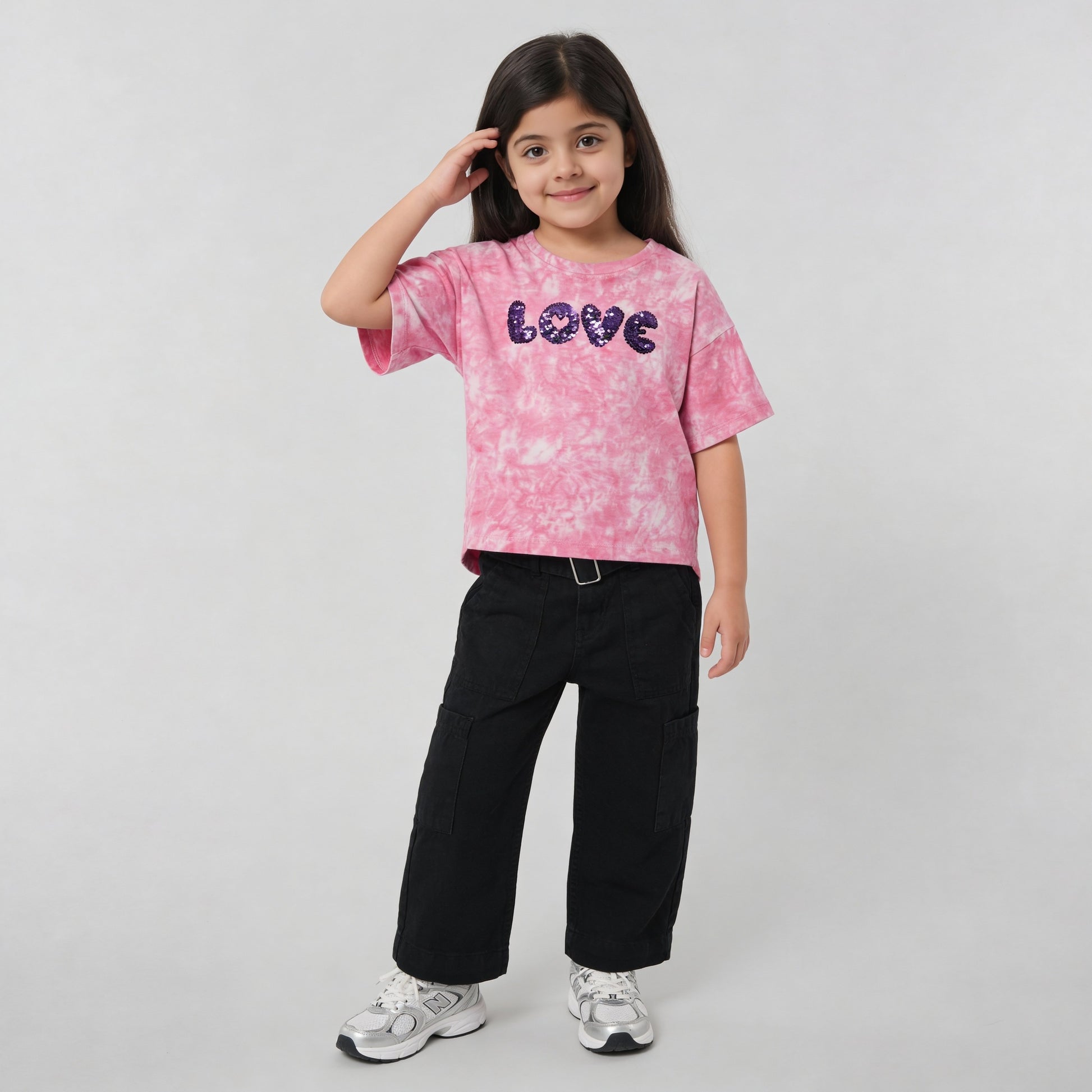 Girls Cotton Tie - Dye Skiddle T-Shirt