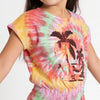 Girls Cotton Embellished Tie & Dye T-Shirt