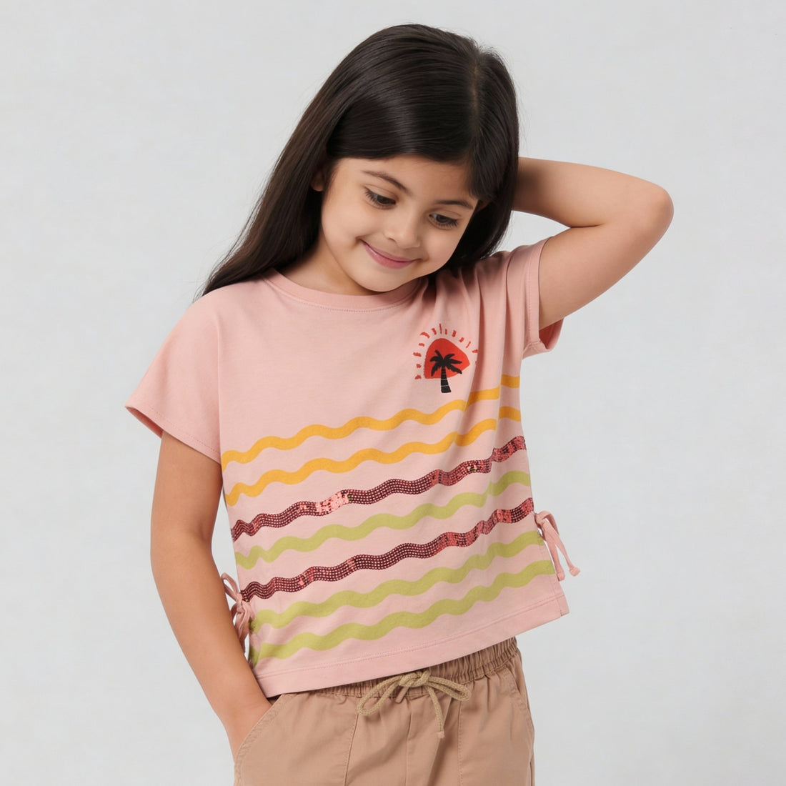 Cotton Embellished Short Sleeve T-Shirt