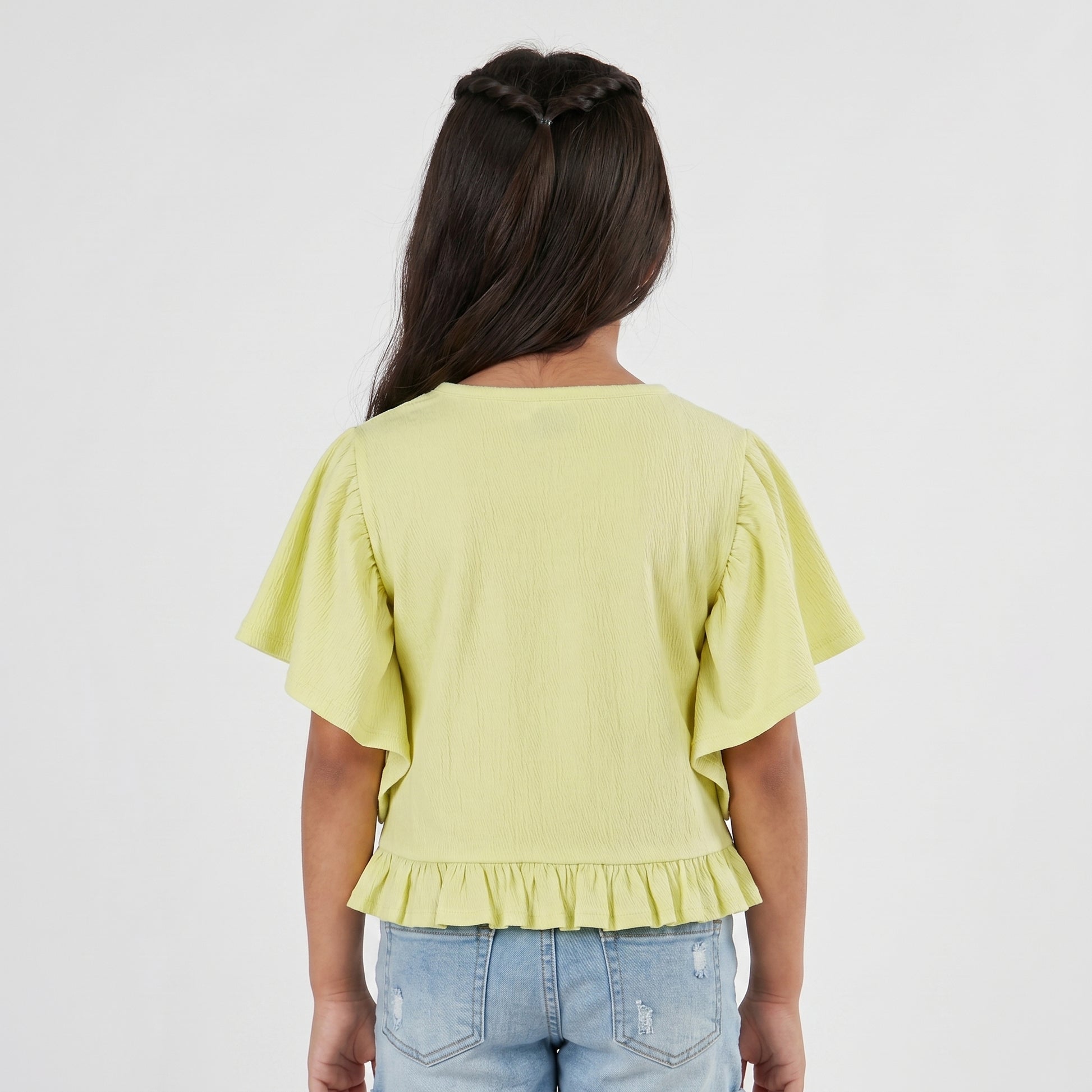Girls Embellished Crop Length Top
