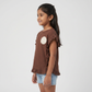 Girls Coastal Boho T-Shirt with Crochet