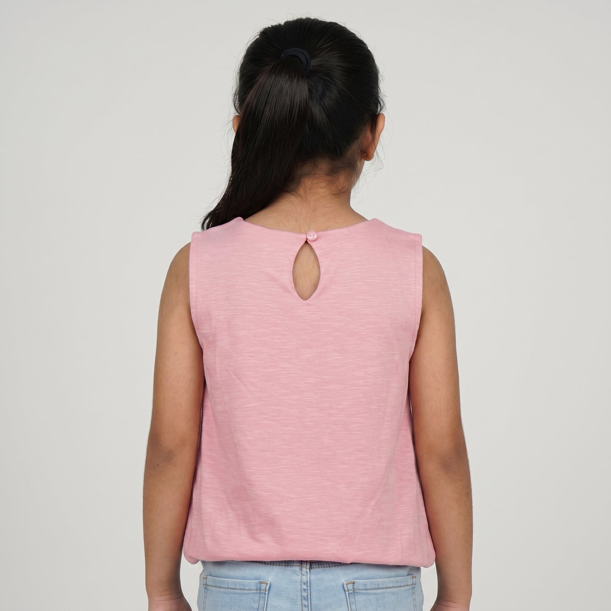 Girls Cotton Boxy Fit T-Shirt