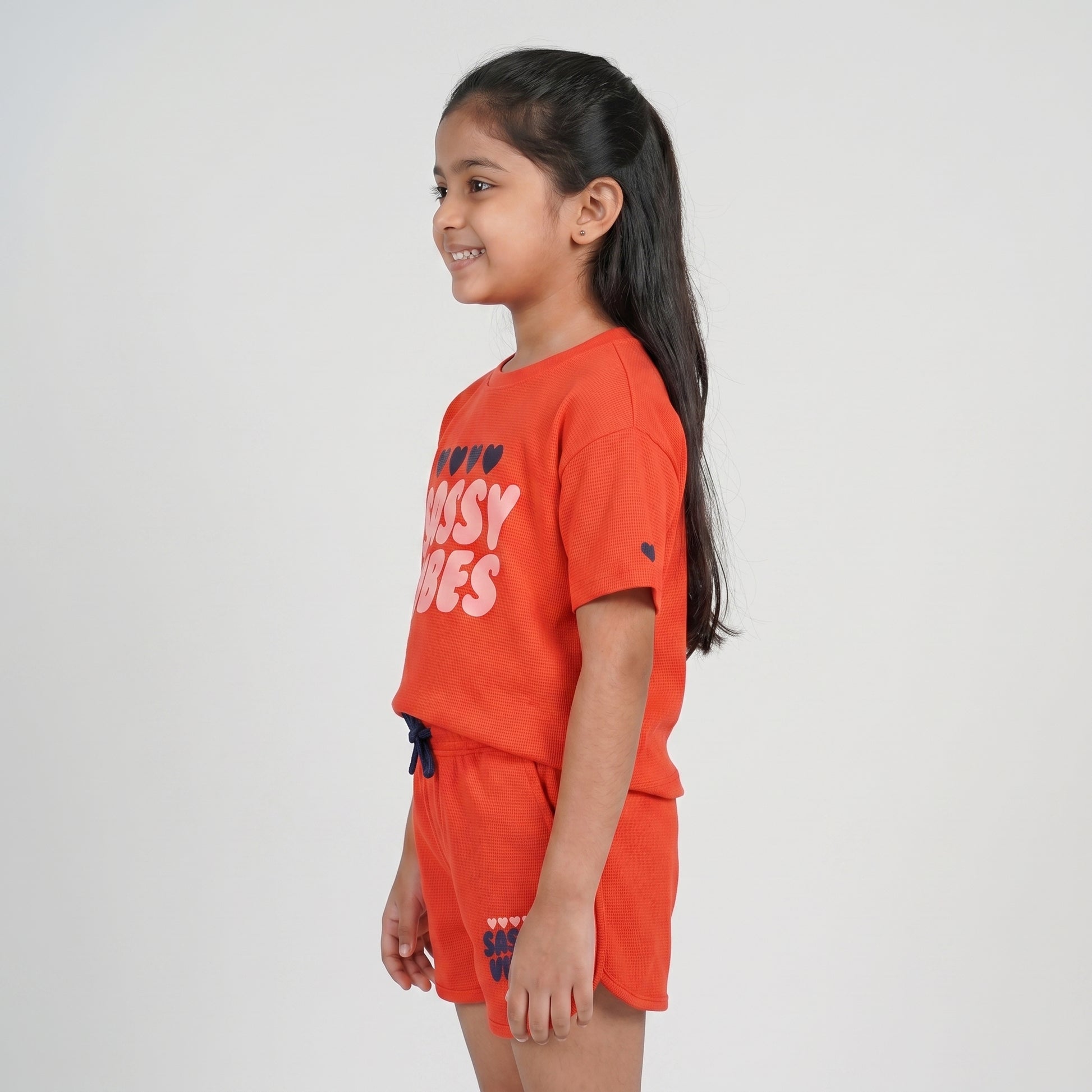 Girls Printed Crew Neck T-Shirt