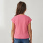 Girls Cotton Embellished T-Shirt