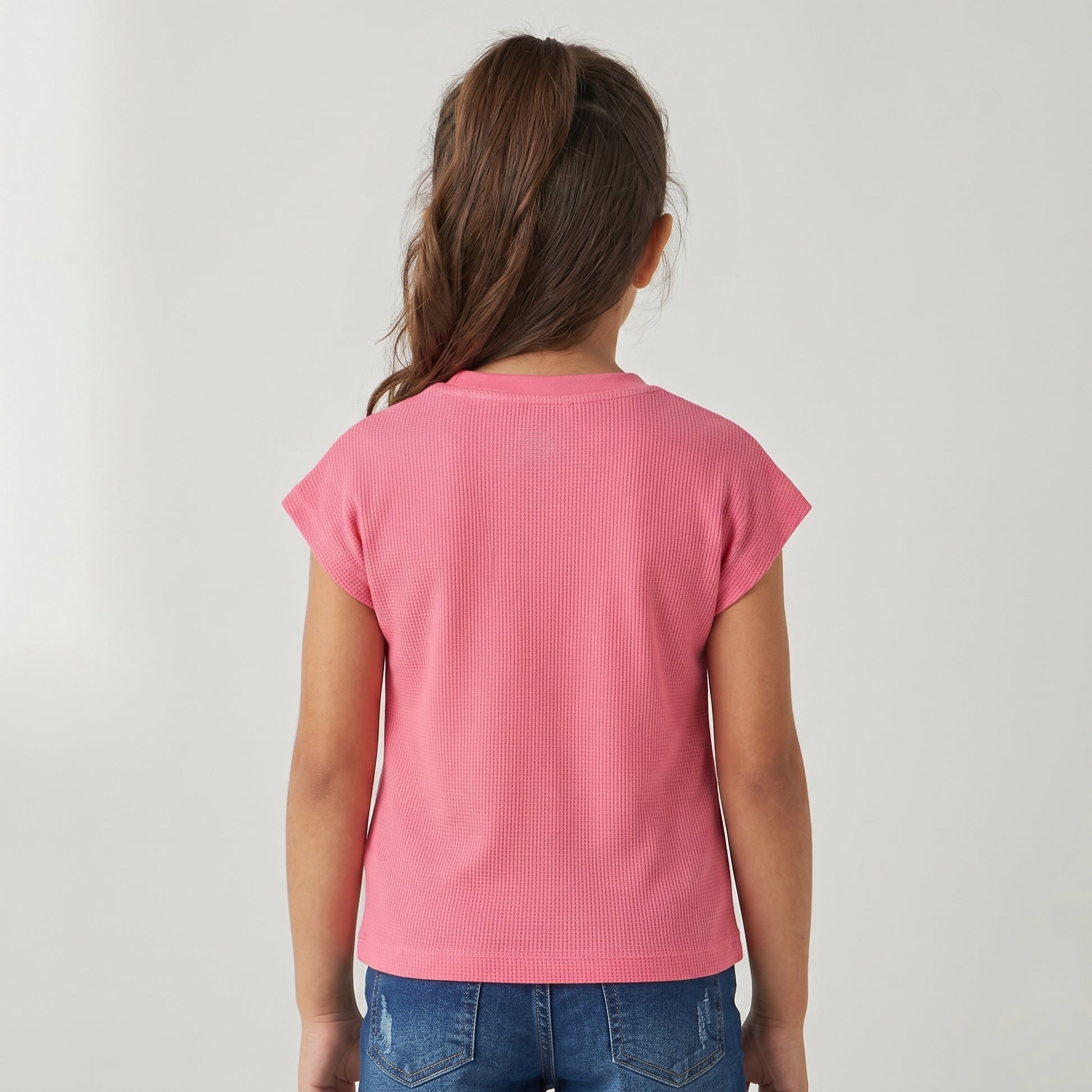 Girls Cotton Embellished T-Shirt