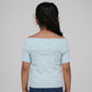 Girls Solid Off Shoulder T-Shirt