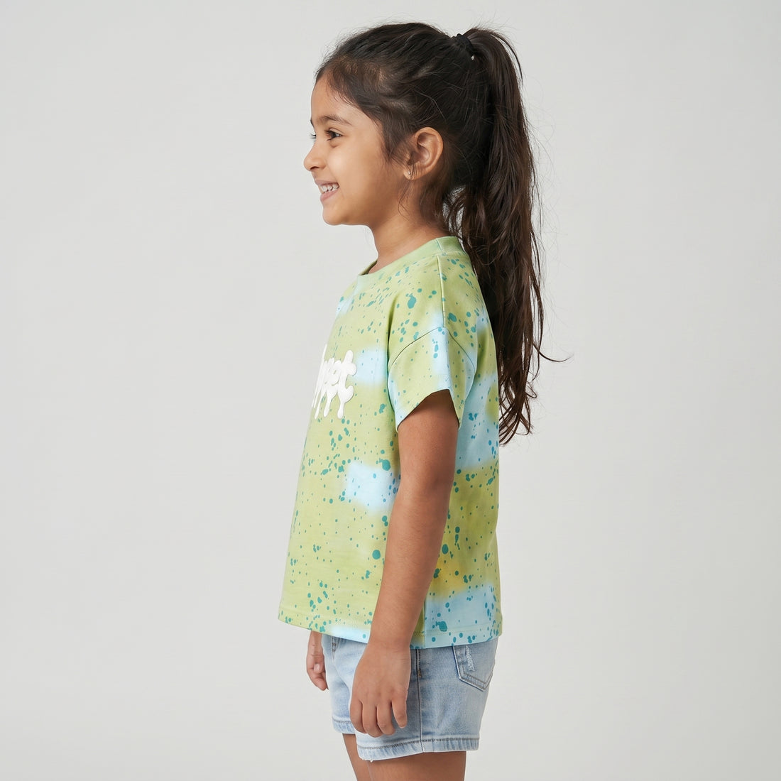 Girls Cotton Printed T-Shirt