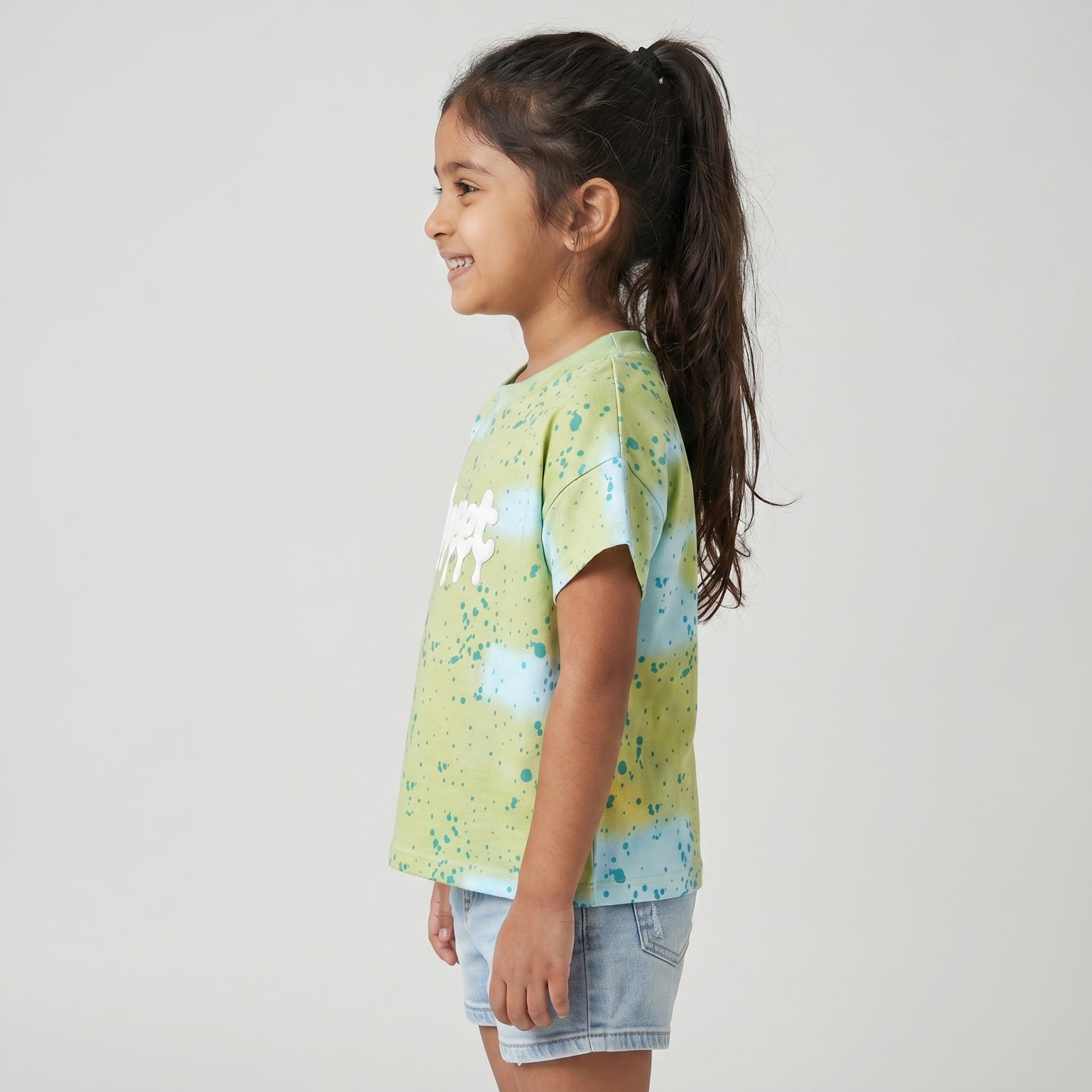 Girls Cotton Printed T-Shirt