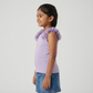 Girls Cotton Solid Crew Neck T-Shirt