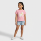 Girls Cotton Embroidered Crew Neck T-Shirt