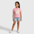 Girls Cotton Embroidered Crew Neck T-Shirt