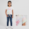 Girls Cotton Embellished Crew Neck T-Shirt