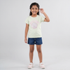 Girls Cotton Embellished Crew Neck T-Shirt