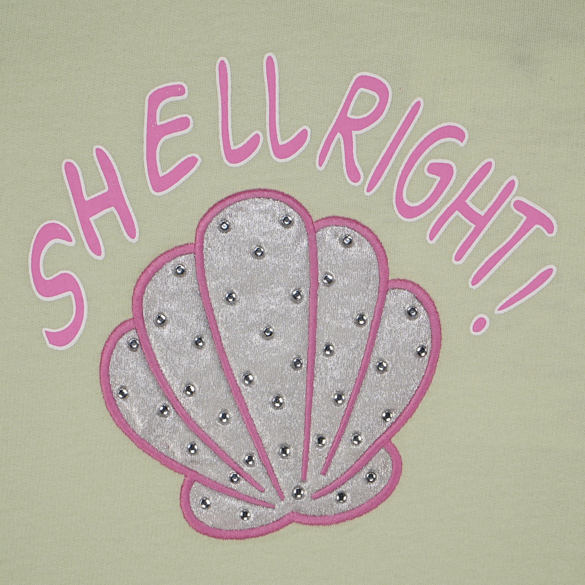 Girls Cotton Embellished Crew Neck T-Shirt