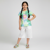 Girls Cotton Crew Neck Tie - Dye T-Shirt