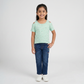 Girls Cotton Floral Crew Neck T-Shirt