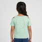 Girls Cotton Floral Crew Neck T-Shirt