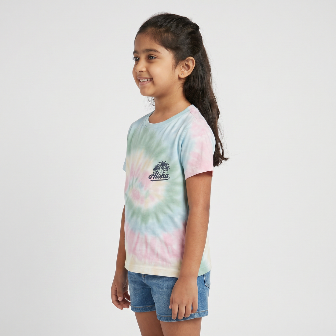 Girls Cotton Tie - Dye T-Shirt