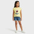 Girls Cotton Printed Crew Neck T-Shirt