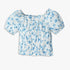 Girls Printed Square Neck Woven Top