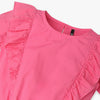 Girls Regular Fit Solid Round Neck Top