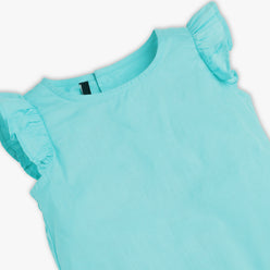 Girls Regular Fit Round Neck Solid Top