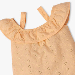 Girls Schiffli Woven Top
