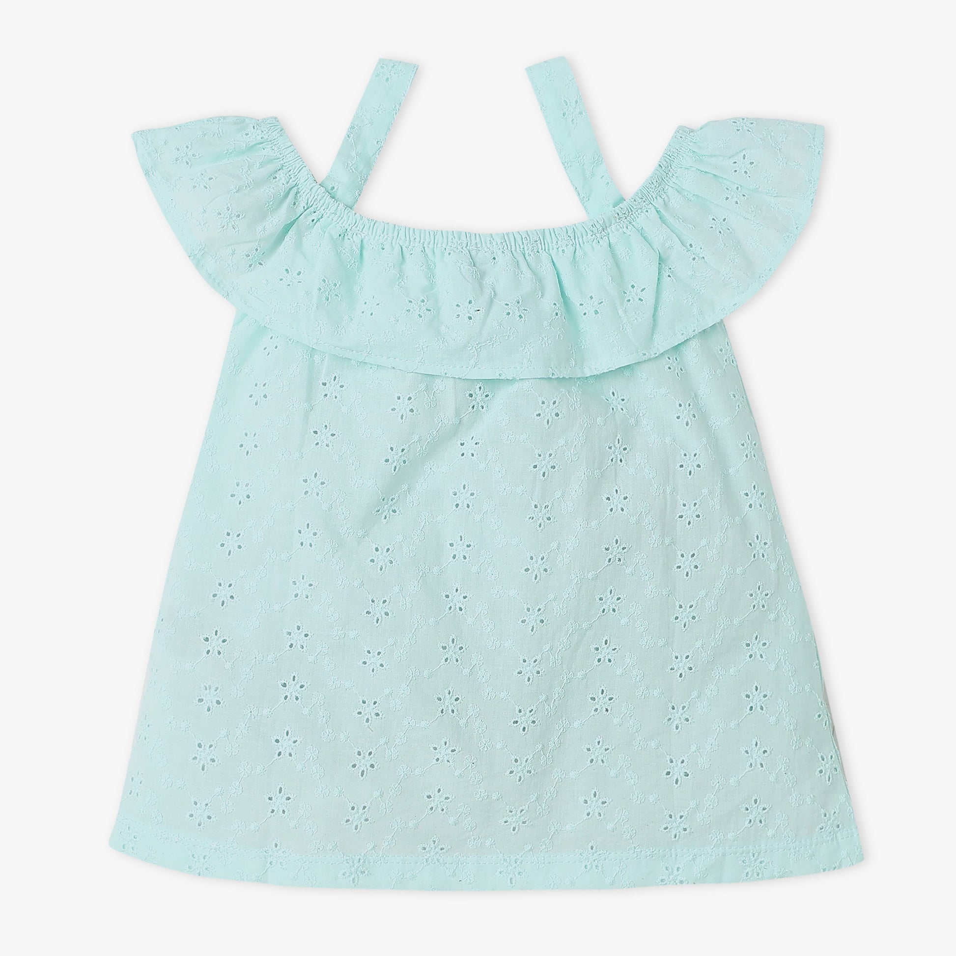 Girls Schiffli Woven Top