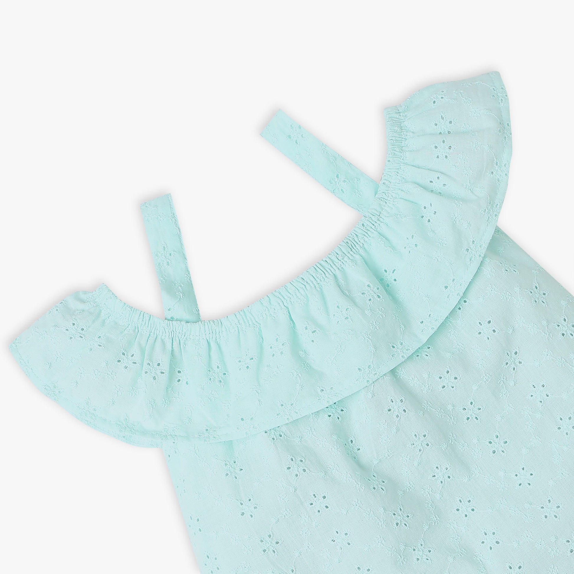 Girls Schiffli Woven Top