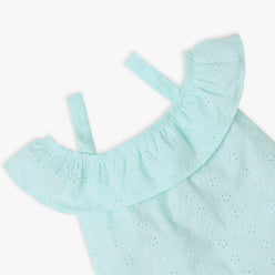 Girls Schiffli Woven Top