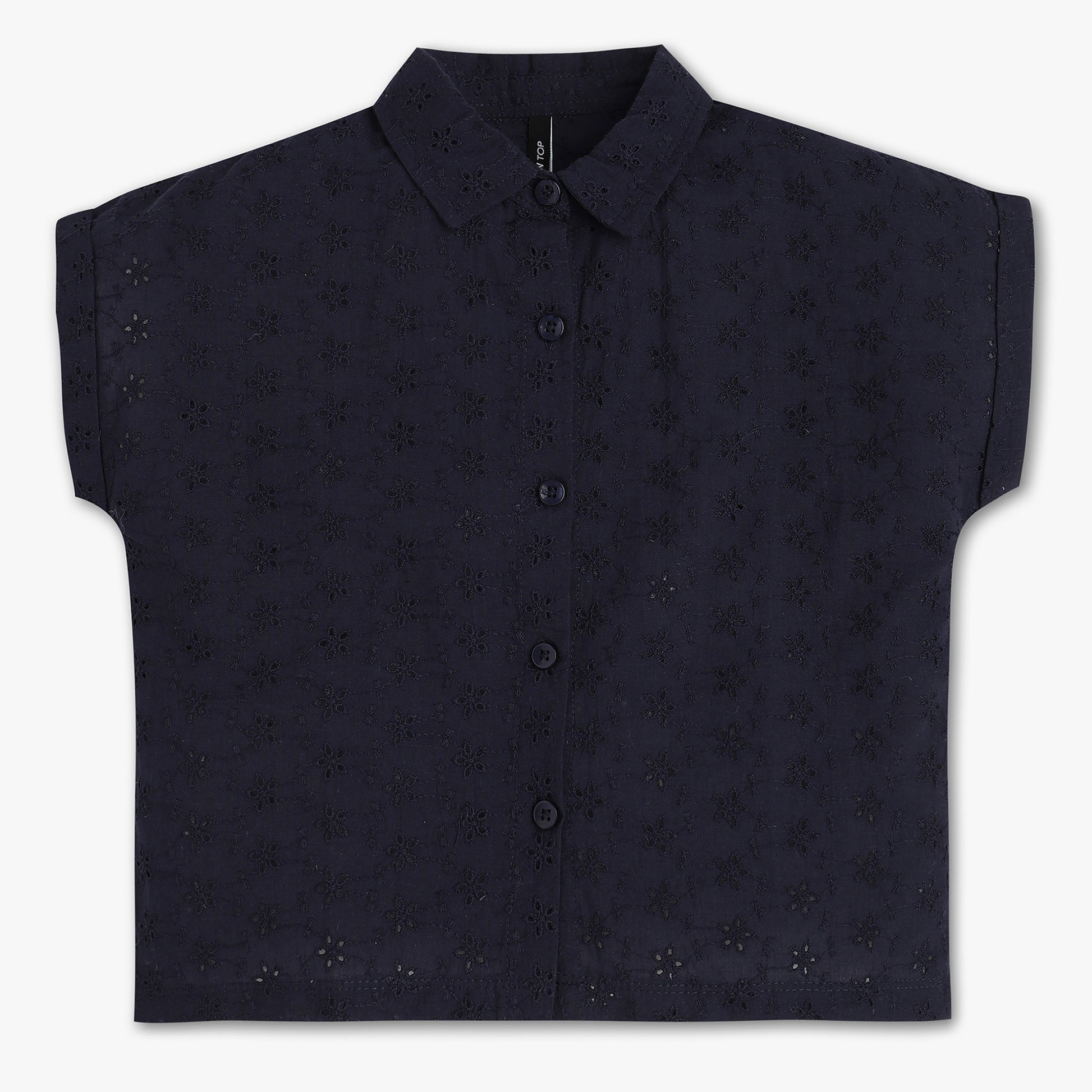 Buy Girls Regular Fit Embroidered Short Sleeve Top  - Style Union