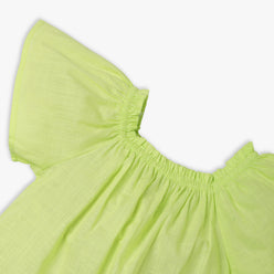 Girls Regular Fit Square Neck Solid Top