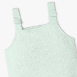Girls Square Neck Sleeveless Solid Top