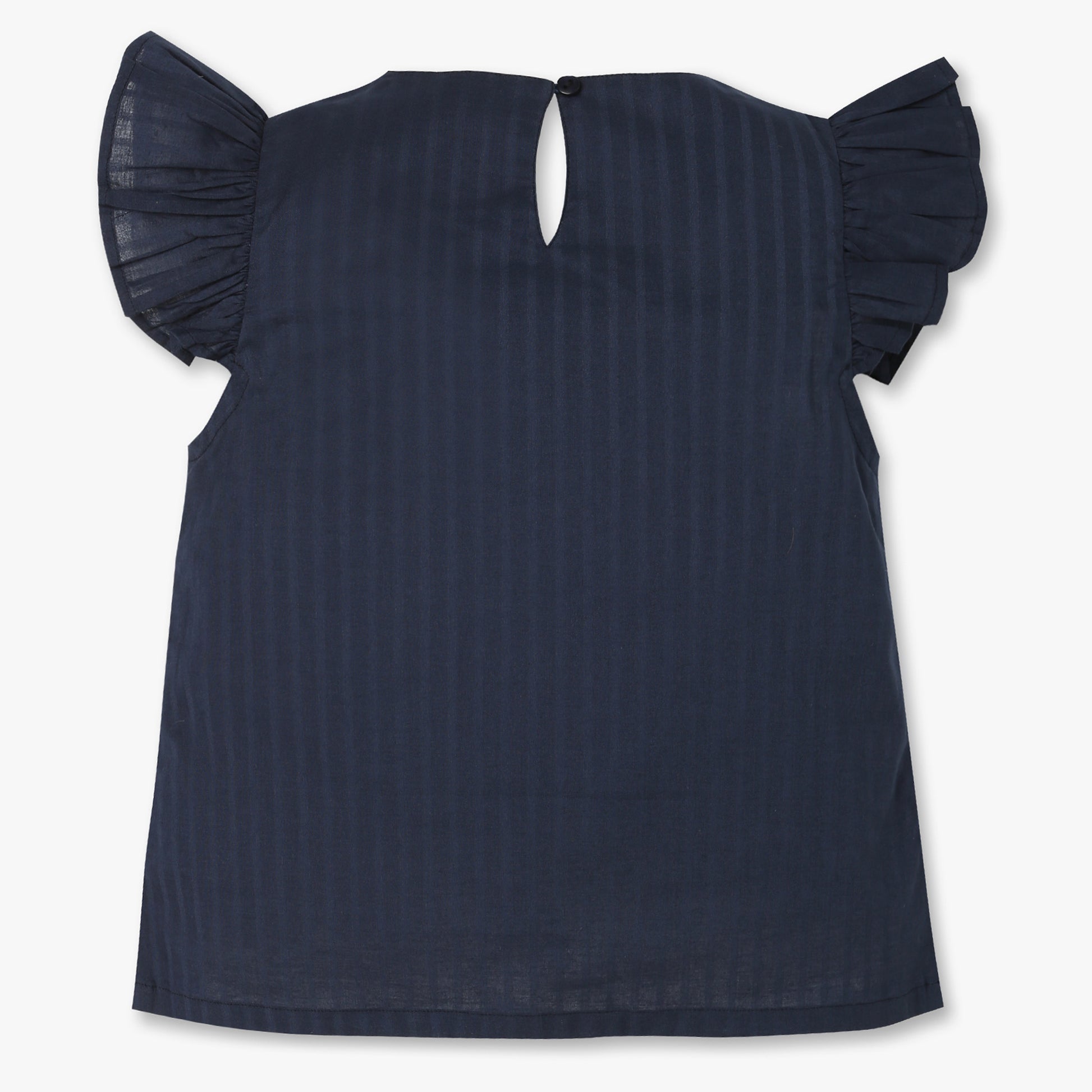 Girls Cotton Fabric Ruffle Sleeve Top