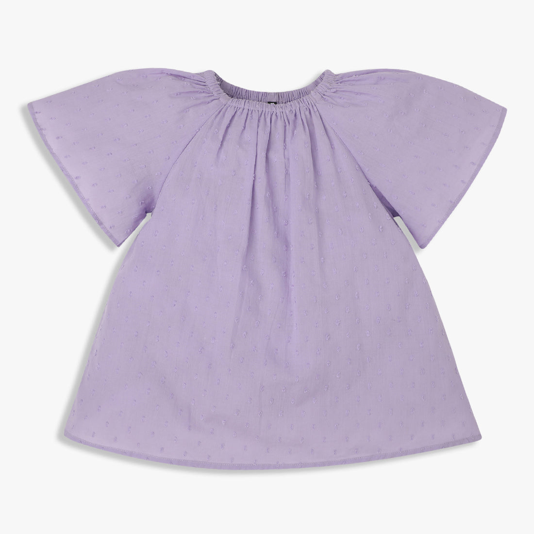 Girls Round Neck Woven Top