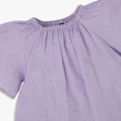 Girls Round Neck Woven Top